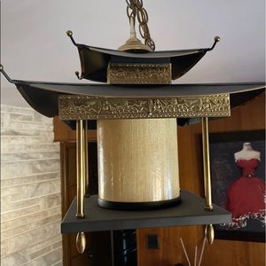 Vintage Japanese Buddhist temple light fixture! Circa 1965